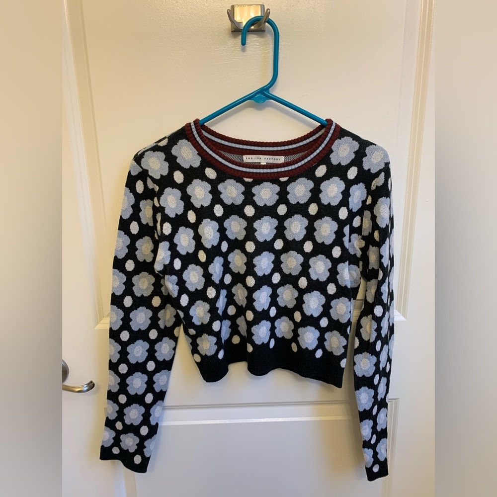 English Factory floral sweater, great condition!
